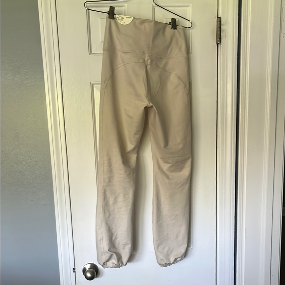 Cream High-Waisted Pants